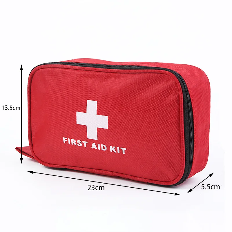 Práctica bolsa de primeros auxilios multicapa para el hogar, botiquín portátil vacío para viajes al aire libre, equipaje para coche, escuela, senderismo