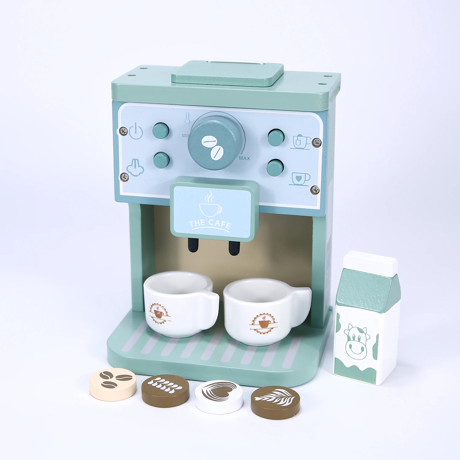 Cucina in legno per bambini Fai finta di giocare Giocattolo Simulazione Macchina da caffè in legno Spremiagrumi Tostapane Miscelatore Apprendimento precoce educativo