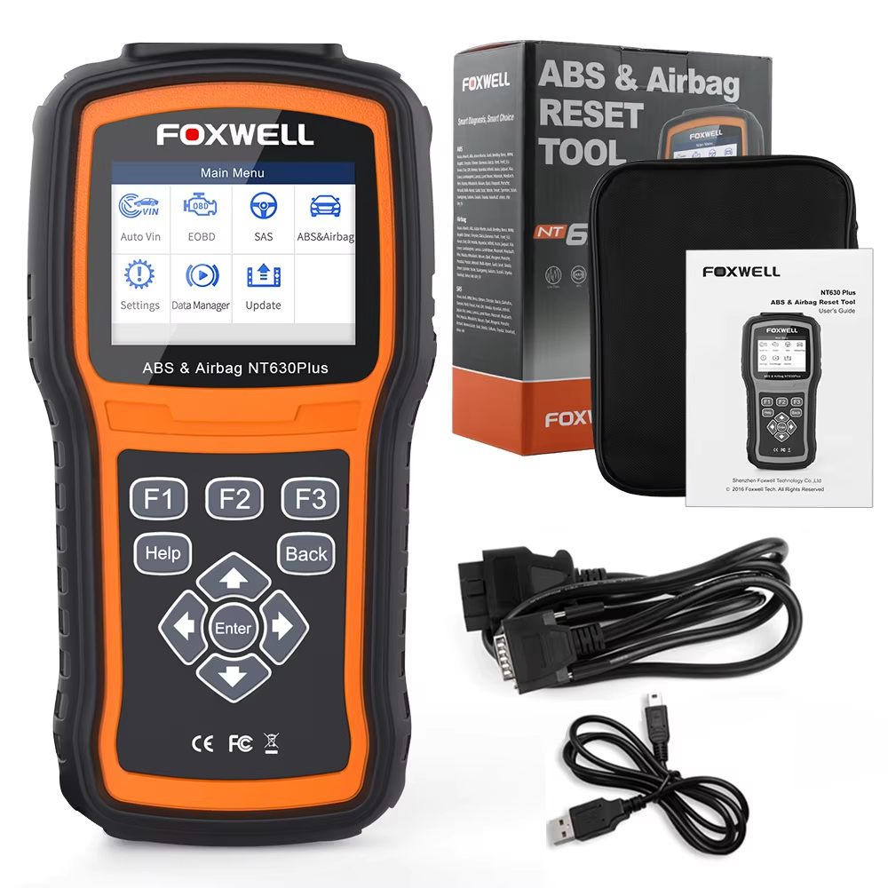 FOXWELL NT630 Plus OBD2-scanner ABS SRS-codelezer Automotive OBD II Airbag-diagnostische ABS-rem Bloeden Diagnostische scantool