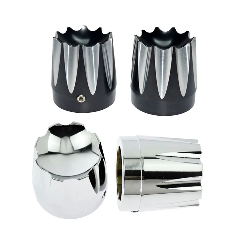 二輪車用フロントアクスルナットカバー、アルミボルト、ハーレーツーリング、エレクトラグライド、dyna、ストリートボブ、ワイドボア、スポースターxl、ソフテイル