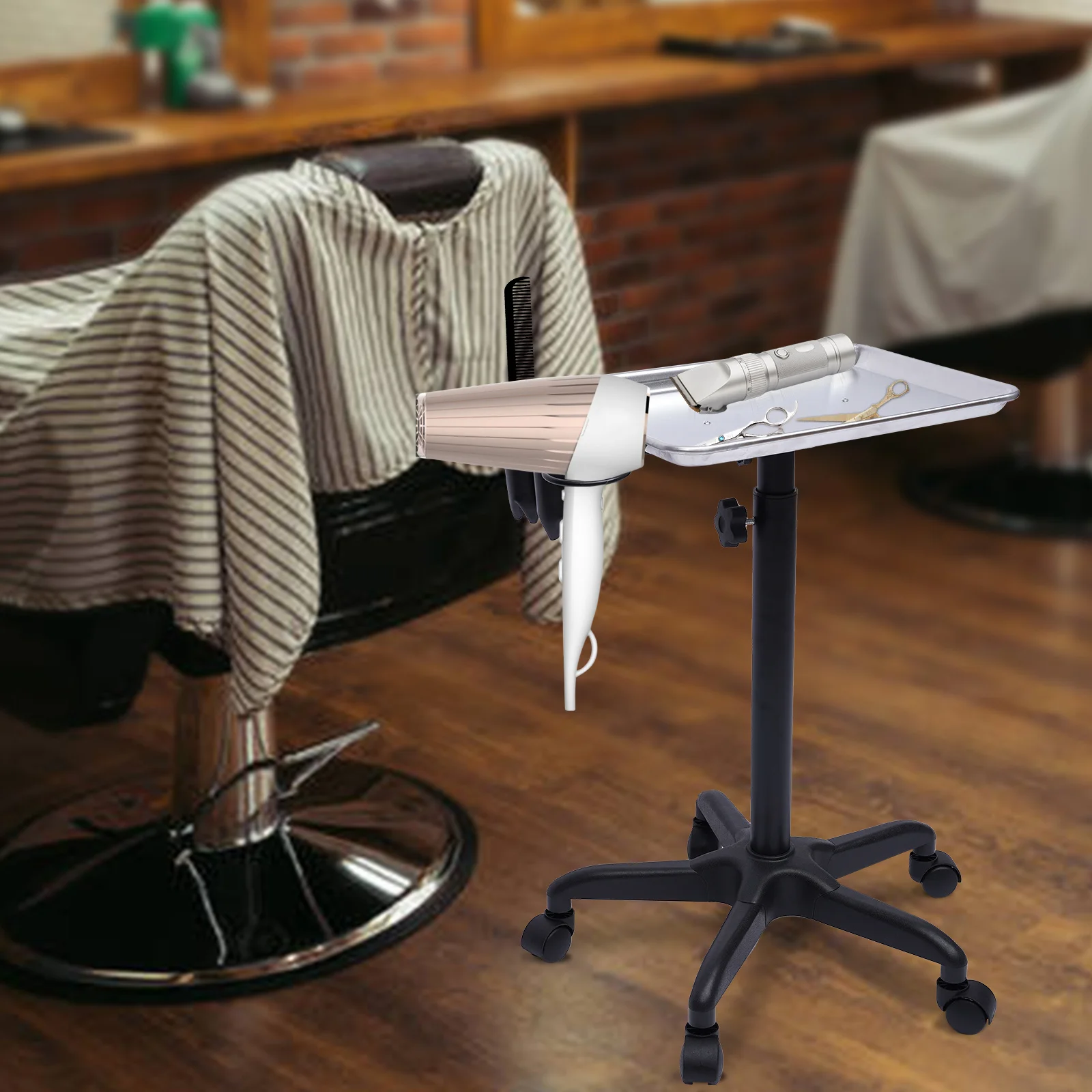Mobile Rolling Mayo Stand Trolley, instrumento médico com bandeja removível e base