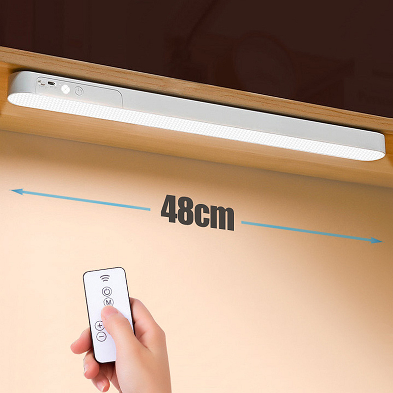 Lámpara de mesa para el cuidado de los ojos, barra de luz LED de 48/28cm, lámpara de lectura de escritorio inalámbrica recargable, luz nocturna USB para mesita de noche, armario de cocina