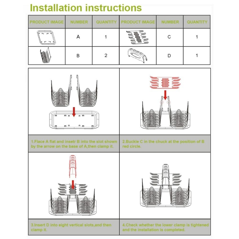 Support de séchage de biberons, nettoyage Portable, support de rangement pour biberons, accessoires, plateau de vidange, tasse d'eau