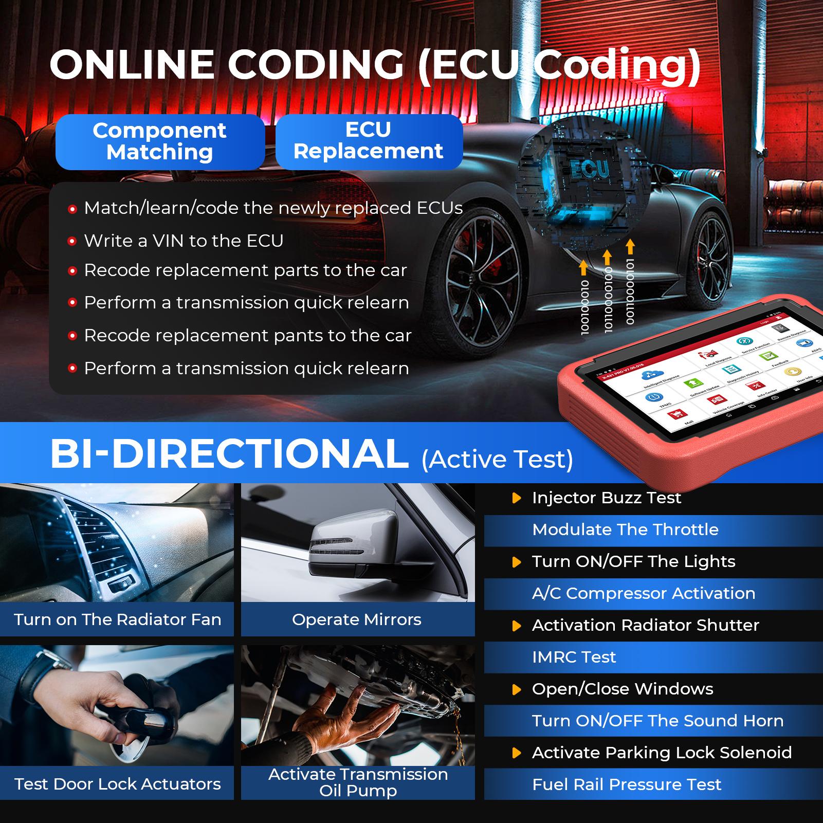 LAUNCH X431 PROS V 5.0 outils de Diagnostic Scanner de voiture OBD2 PRO V tous les systèmes outil de Diagnostic automobile codage ECU 2024 nouvelle Version