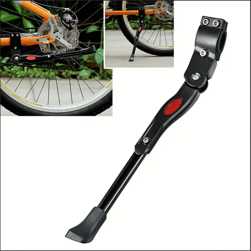 Alumínio Alloy Bicycle Kickstand, suporte traseiro, comprimento ajustável, MTB 26 ", suporte lateral