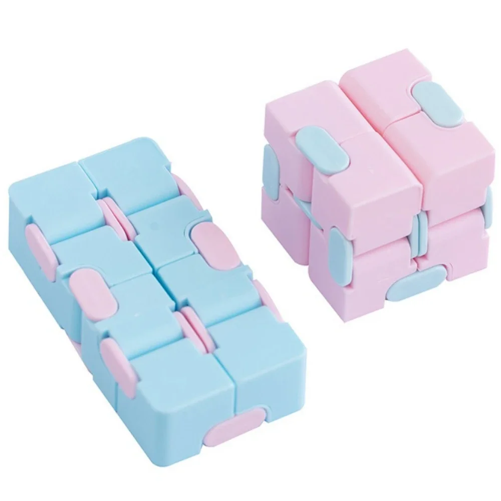 1pc Makaron Anti-stress Cube Sensory Fidget Toy Hand Held Blocks Fidgeting Game Gadget Gift for Adults Decompression Spinner