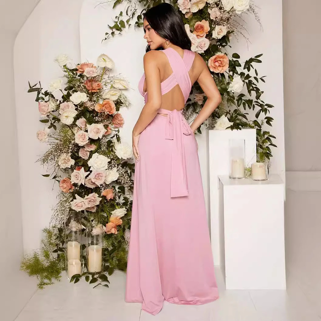 การตั้งครรภ์ชุดอารมณ์ Elegance ชุดราตรีเซ็กซี่ LACE-up สีทึบเสื้อผ้าคลอดบุตรกระโปรงยาว Hot แม่เสื้อผ้า