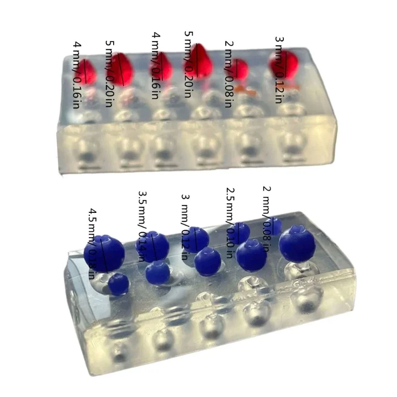 Molde para golosinas con temática frutas, molde silicona con forma fresa y cereza/arándano para manualidades y XXFB