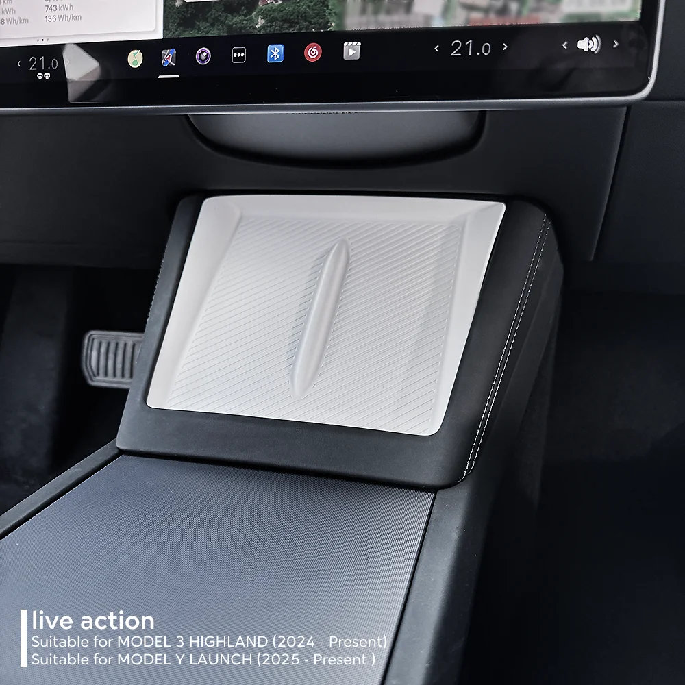Für TESLA Neues Modell Y Launch Juniper 2025 Modell 3 2024 Highland Wireless Charging Silikon Pad Cover Protector Center Control