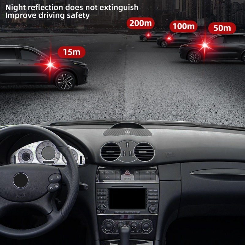 헬멧 자동차 안전 경고 반사 스티커 방수 PVC 높은 가시성 경고 스트립 야간 안전 프레임 반사판 스티커