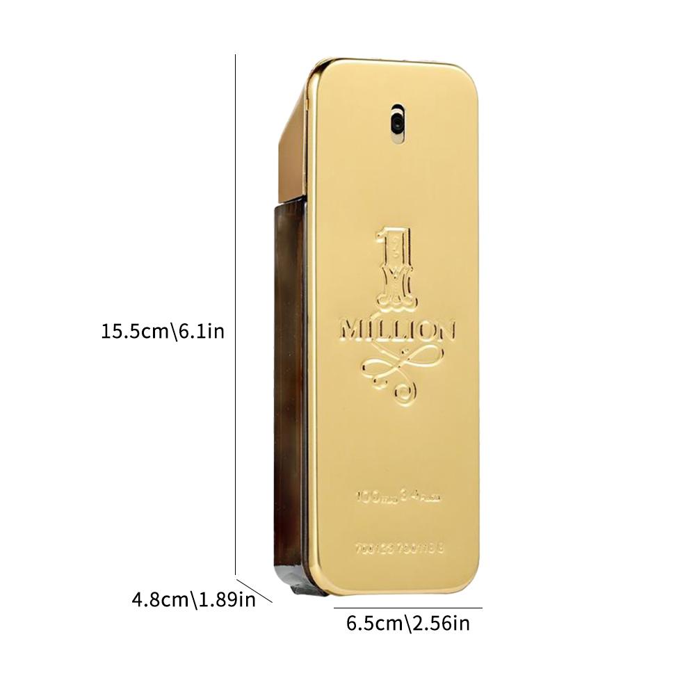 100 ml Golden Millionaire Herren- und Damenparfüm, langlebig, stark, maskuliner Männergeschmack, starkes, würziges Pheromon-Köln-Körperspray