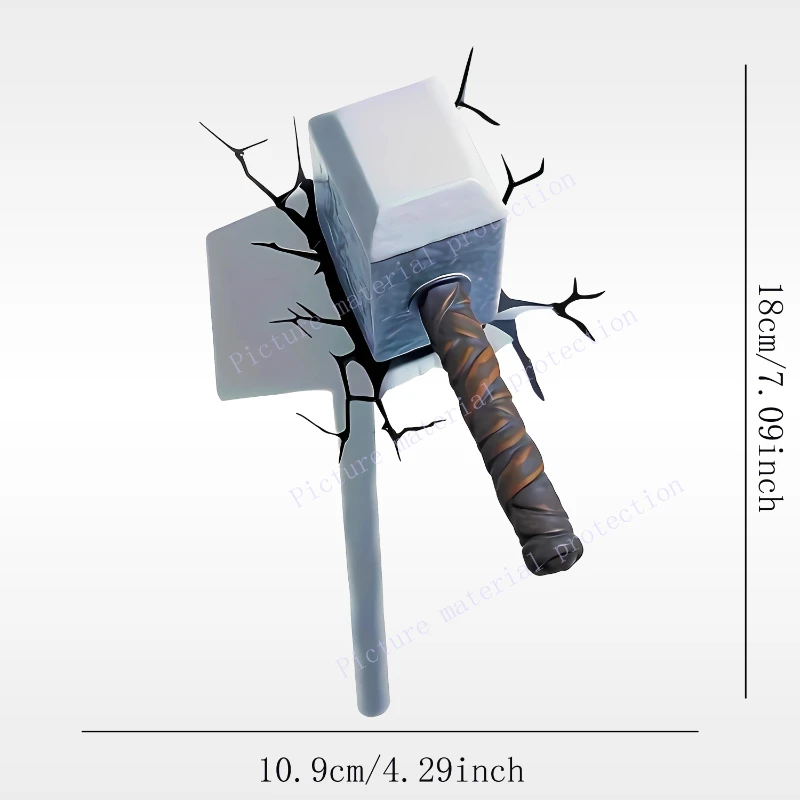 Pegatinas de coche con martillo de grietas 3D llamativas para vehículos todo terreno, cubierta de puerta de parachoques, arañazos, cuerpo de Scooter, calcomanías impermeables