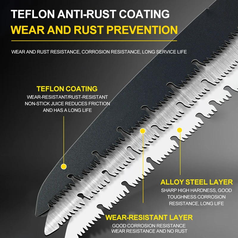 AIRAJ Folding Saw Woodworking Folding hacksaw Multifunction Cutting Wood Sharp Camping Garden Prunch Saw Tree Chopper Knife Hand
