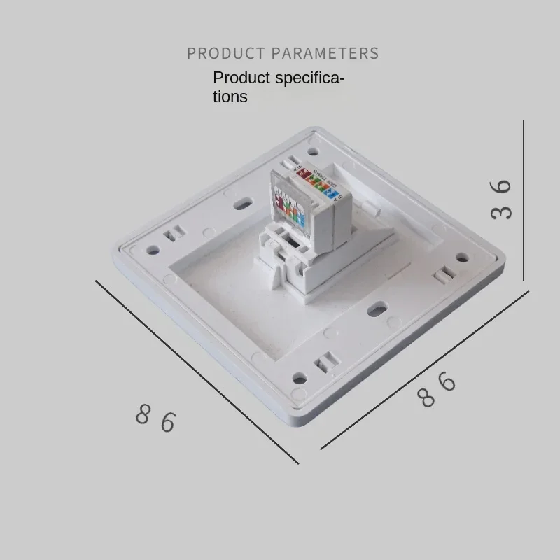 5PCS-86 Network Category 6 Gigabit Computer Single Port RJ45 CAT.6 Wall Mounted Panel