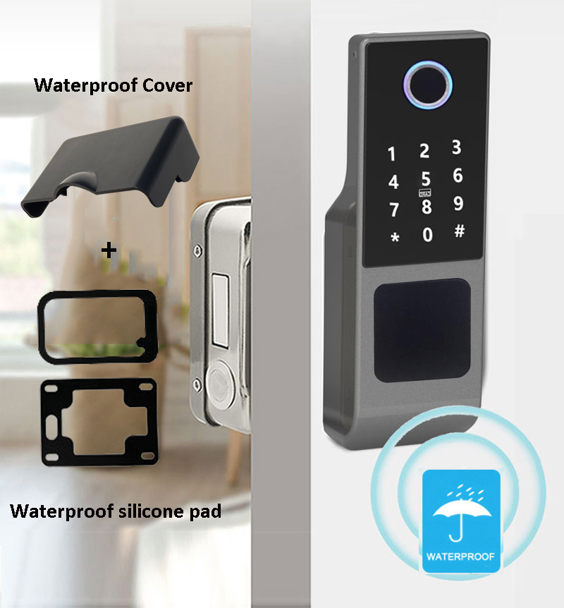 Waterproof Tuya Smart Lock Wifi Double Side Fingerprint Lock Outdoor Gate Digital Password Remote App Home Electronic Rim Lock