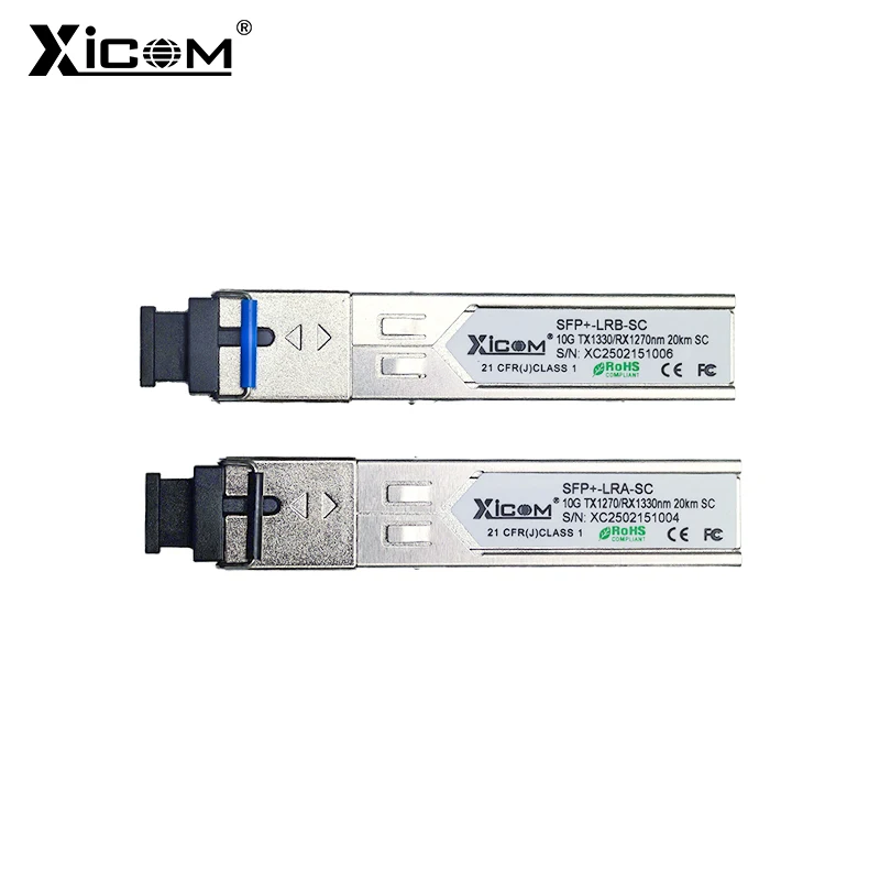Modulo Xicom 10G SFP+ Modulo in fibra ottica BIDI SC Simplex 20 km monomodale 1270/1330nm compatibile con switch Cisco/Mikrotik SFP