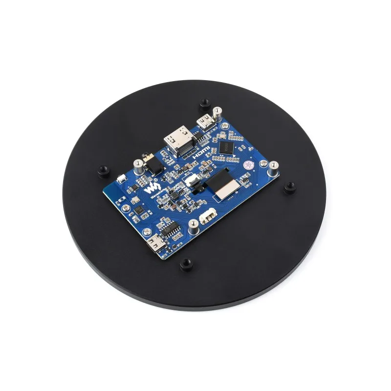 Raspberry Pie Display touch rotondo HDMI da 5 pollici, 1080 × 1080, IPS, tocco a 10 punti, pannello in vetro temperato con incollaggio ottico da 3,4/4 pollici