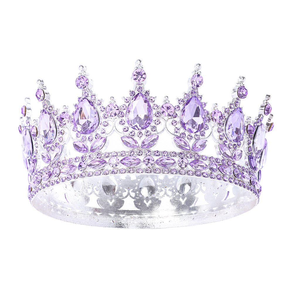Mode Kristal Strass Ronde Tiara 'S En Kronen Koningin Prinses Diademen Bruiloft Haaraccessoires