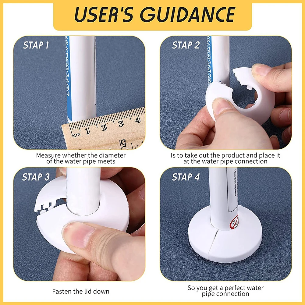 4/8/12pc 15mm Radiator Pipe Collars Cover Floor Decorative Radiator Escutcheon Water Pipe Cover For Wall Duct Faucet Accessories