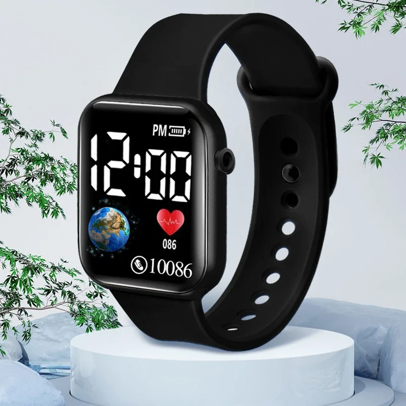 Yikaze crianças relógios led digital crianças relógio pulseira de silicone dos desenhos animados relógio de pulso eletrônico esportes para meninos e meninas presentes