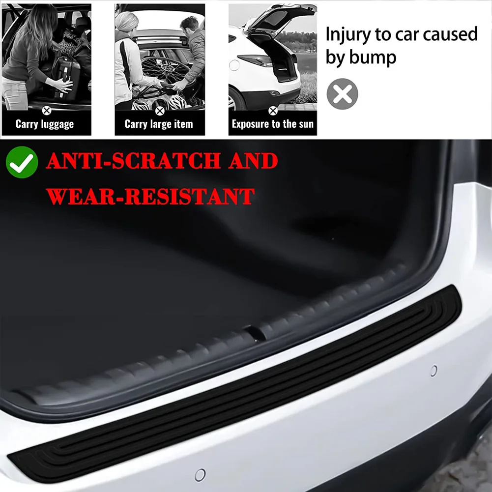 Universeel ​ Achterbumper Guard PVC Rubber Protector Strip Kofferbak Instaplijsten Plaat Protector Voor Bumper Versterking Decoratie