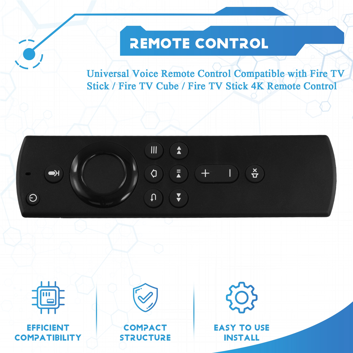Mais novo controle remoto de voz universal compatível com Amazon Fire TV Stick / Fire TV Cube / Fire TV Stick Controle Remoto 4K
