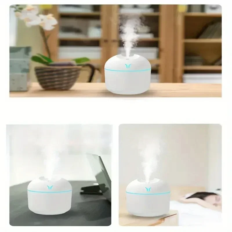 Difusor y humidificador de Aroma USB compacto con luz nocturna LED, atomizador de aceite esencial rosa y verde menta para uso doméstico y en coche, 1 ud.