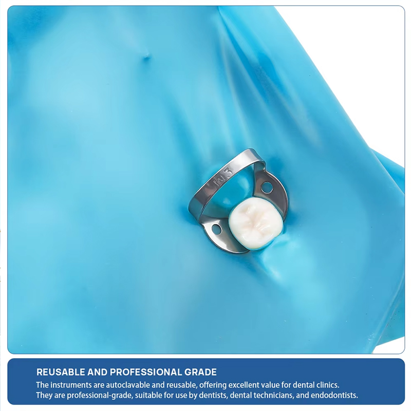 1 pçs braçadeiras de borracha dental aço inoxidável endodontic restaurador barreira clipes odontologia para material ortodôntico