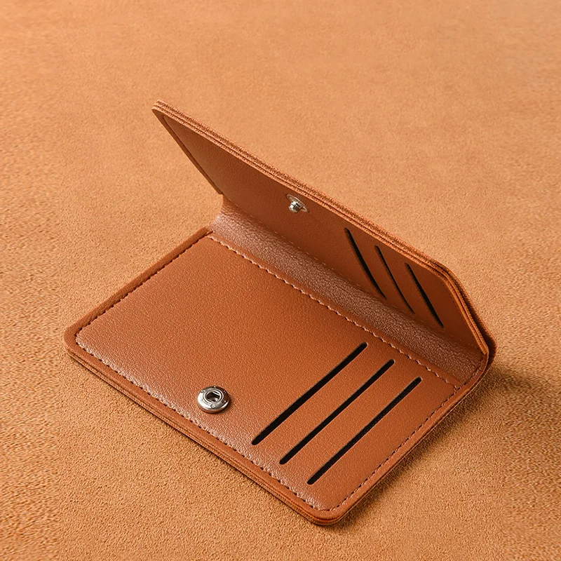 Cartera delgada para mujer con tarjetero, hebilla plegable, cartera pequeña, tarjeta bancaria portátil, licencia de conducir, bolsa ultraligera