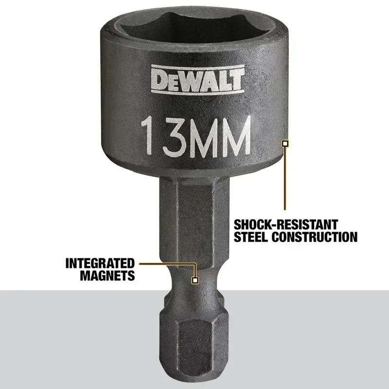 DEWALT DT7462//DT7463//DT7464 Compact Nut Driver 8/10/13MM Hexagonal Handle Magnetic Sleeve Accessories N597434/N597284/N597437