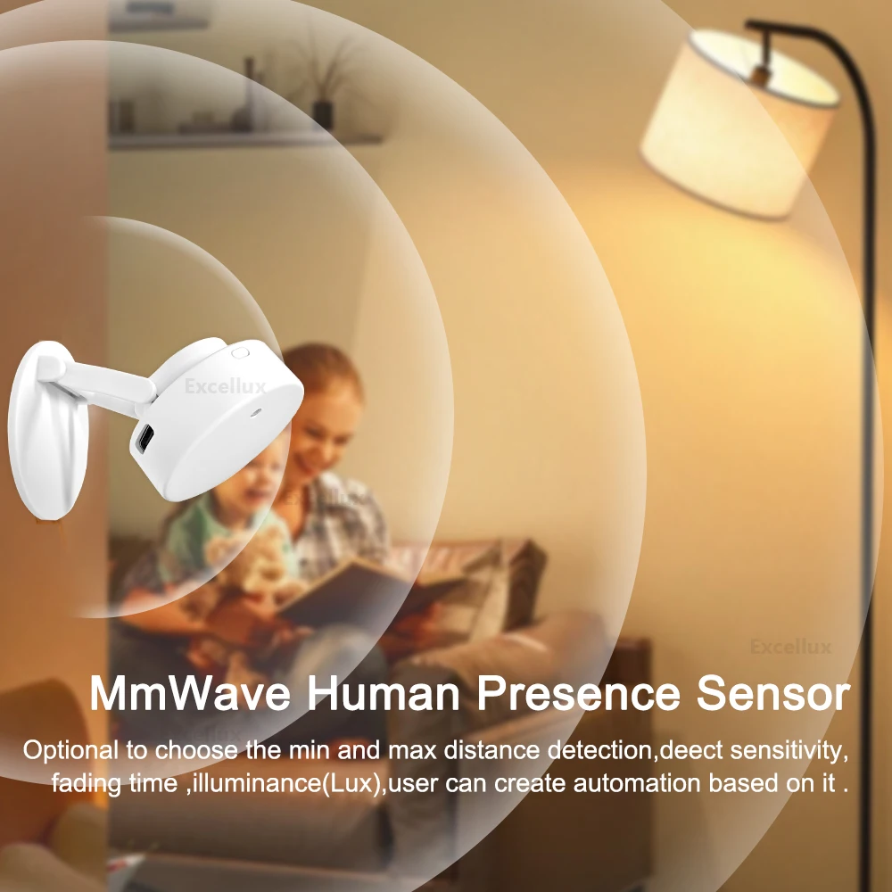 Detector de presencia humana Tuya WiFi Zigbee, detección de luminancia/distancia, Sensor de movimiento de Radar Mmwave, automatización del hogar Tuya Smart Life