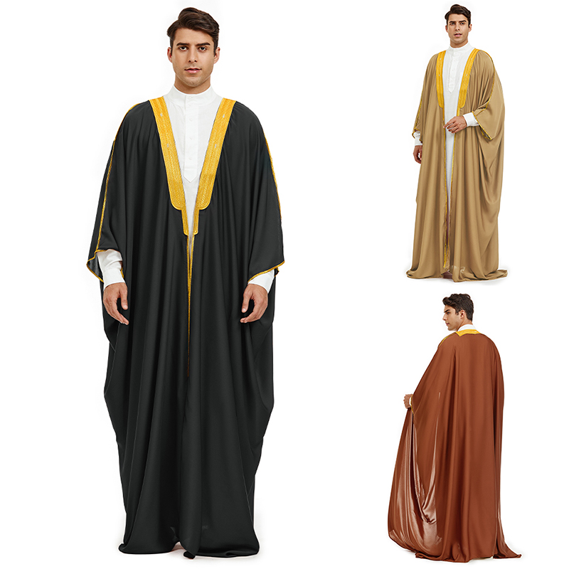 Großhandel Bisht Arabische Umhang Islamische Muslimische Dubai Männer Bisht Abaya Eid Arabische Wasserwaage Männer Robe