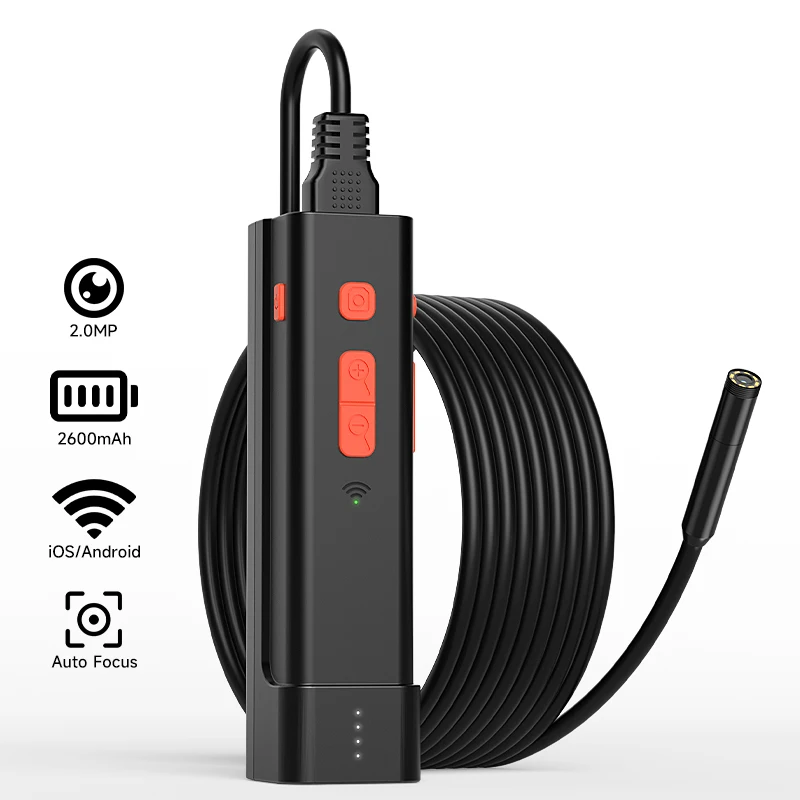 Przemysłowy endoskop WIFI Boroskop do inspekcji rur samochodowych Kamera USB z automatyczną regulacją ostrości HD1080P Pojedynczy podwójny potrójny obiektyw Wodoodporne diody LED