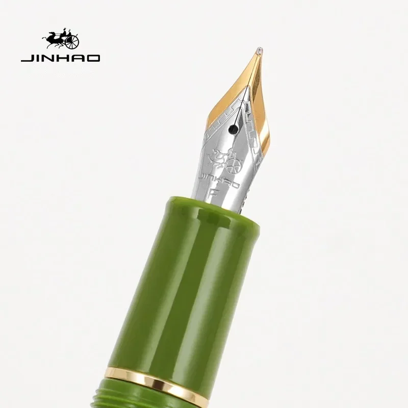 Jinhao 82 Fountain ปากกาคลิปสีทอง EF/F/M Nib หมึกอะคริลิคปากกาหรูหราการเขียนปากกาสําหรับเครื่องเขียนธุรกิจอุปกรณ์สํานักงานโรงเรียน