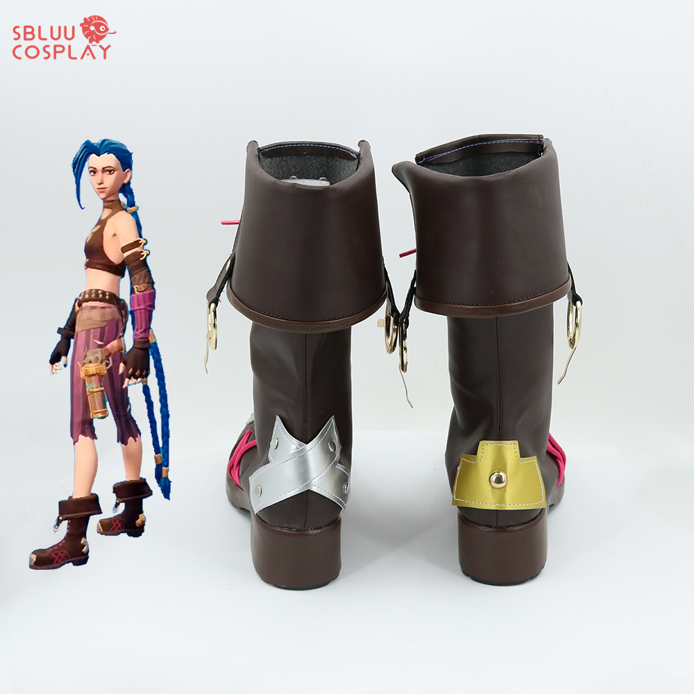 SBluuCosplay LOL Arcane Jinx Сапоги для косплея Реквизит Обувь Аксессуары для вечеринок на Хэллоуин на заказ