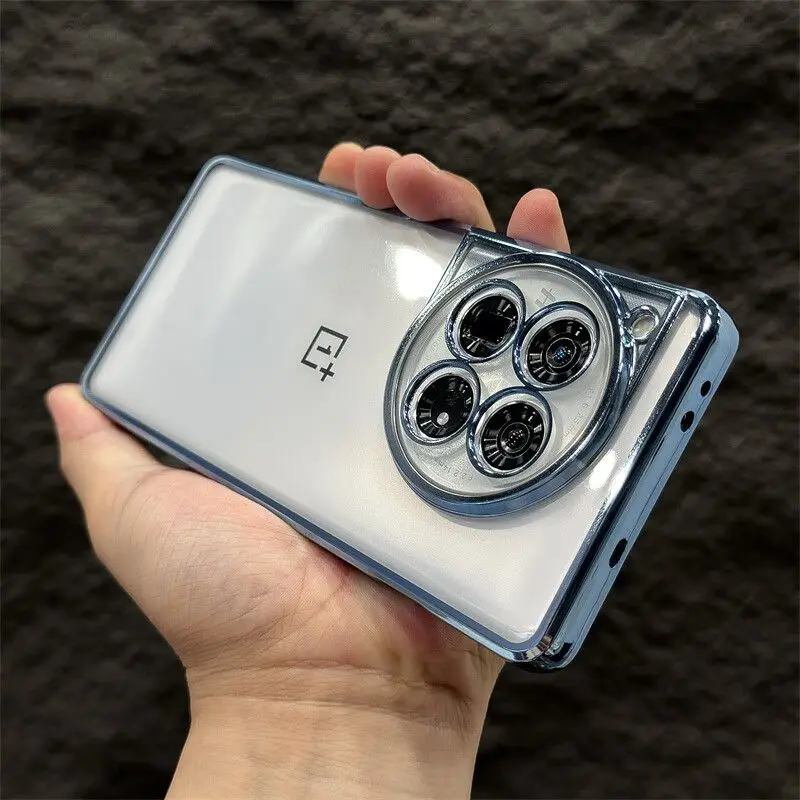 Casing untuk Oneplus 13 12 12R 11 Nord 4 Ce 4 3 Lite Ace3 Pro penutup mewah transparan elektroplating sarung TPU lunak untuk satu Plus 13