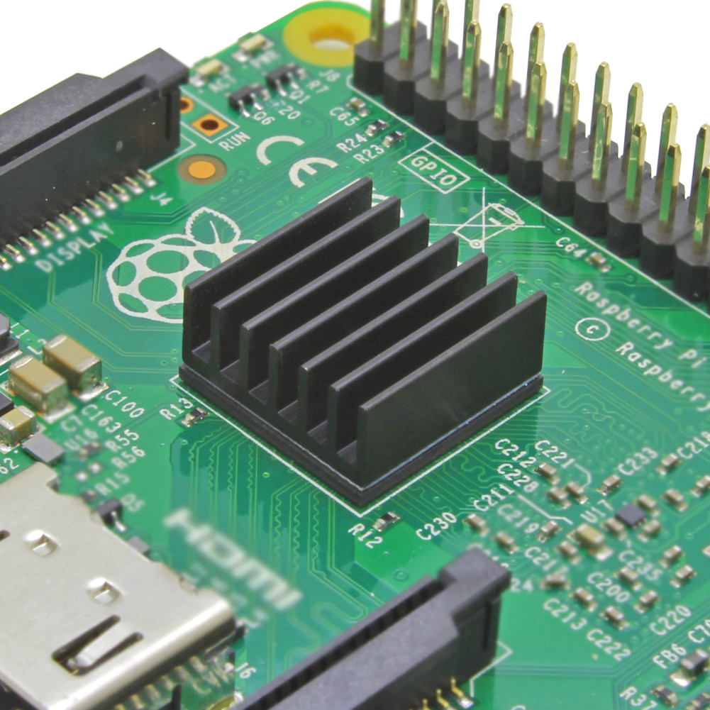 Disipador de calor de aluminio para Chip IC electrónico RAM MOS Dynatron Raspberry Pi refrigeración con cinta conductora térmica