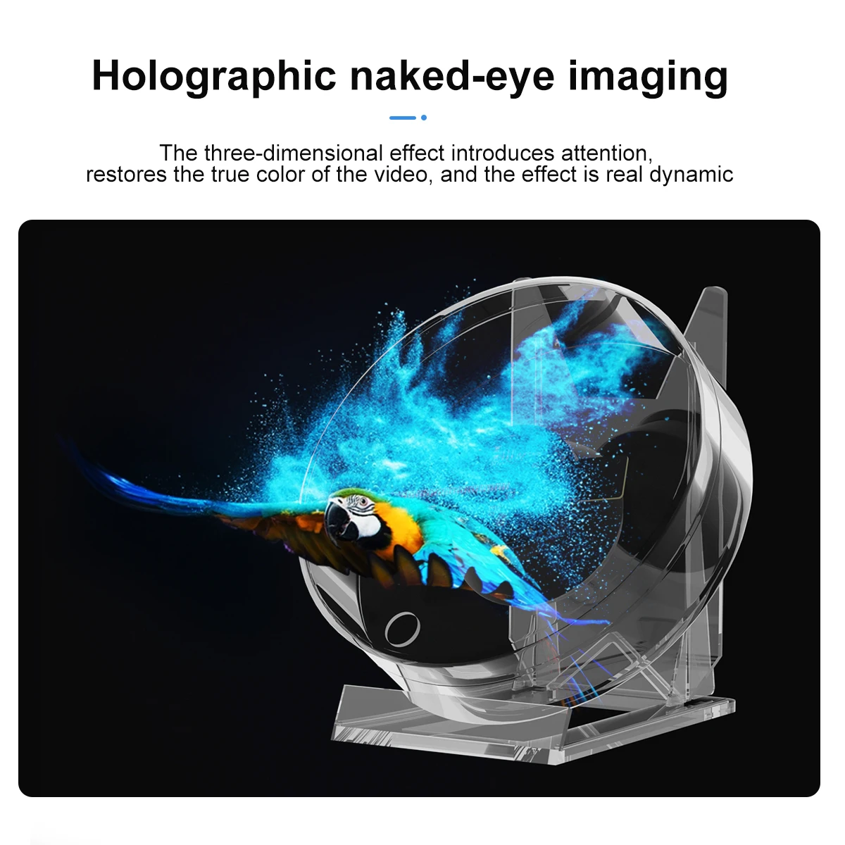 Luzes de publicidade holográfica 3d LED modelo de mesa tela de ventilador com reprodução de áudio com tampa transparente ventilador holográfico