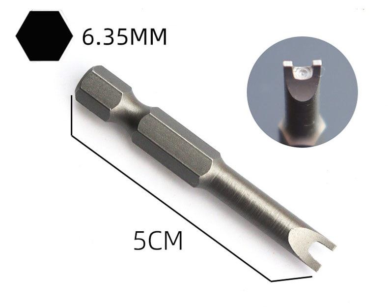 5Pcs Special shaped Screwdriver Set 50mm U-shaped Y-Type Triangle Inner Cross Three Points Screwdriver Bit Tool