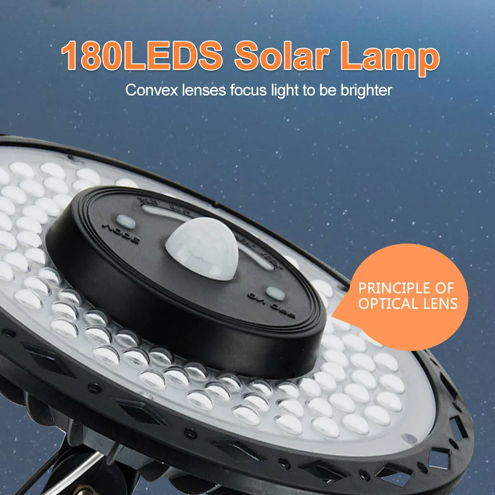 Sensore di movimento a sospensione a 228 LED per interni ed esterni con luce solare per capannone con telecomando impermeabile 5 modalità di illuminazione per giardino di gazebo di fienile