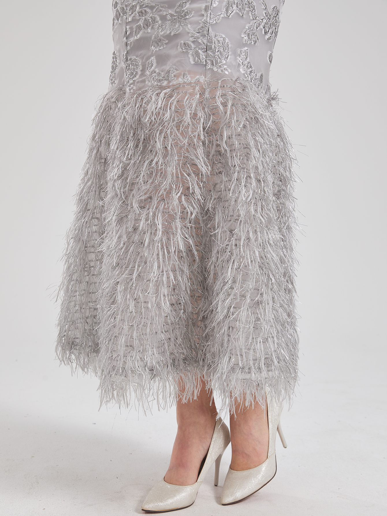 Vestido de cauda de peixe longo sem mangas para mulheres, vestido maxi com penas, encaixe corporal, robe de noite, organza, nova chegada verão, 2024