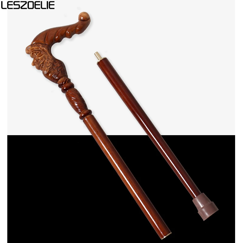 95 ซม.คริสต์มาสแฟชั่น Canes Santa Claus เยอรมัน Beech ไม้เดิน Stick ผู้ชายและผู้หญิง Elegant สีน้ําตาลสีแดงเดิน Stick