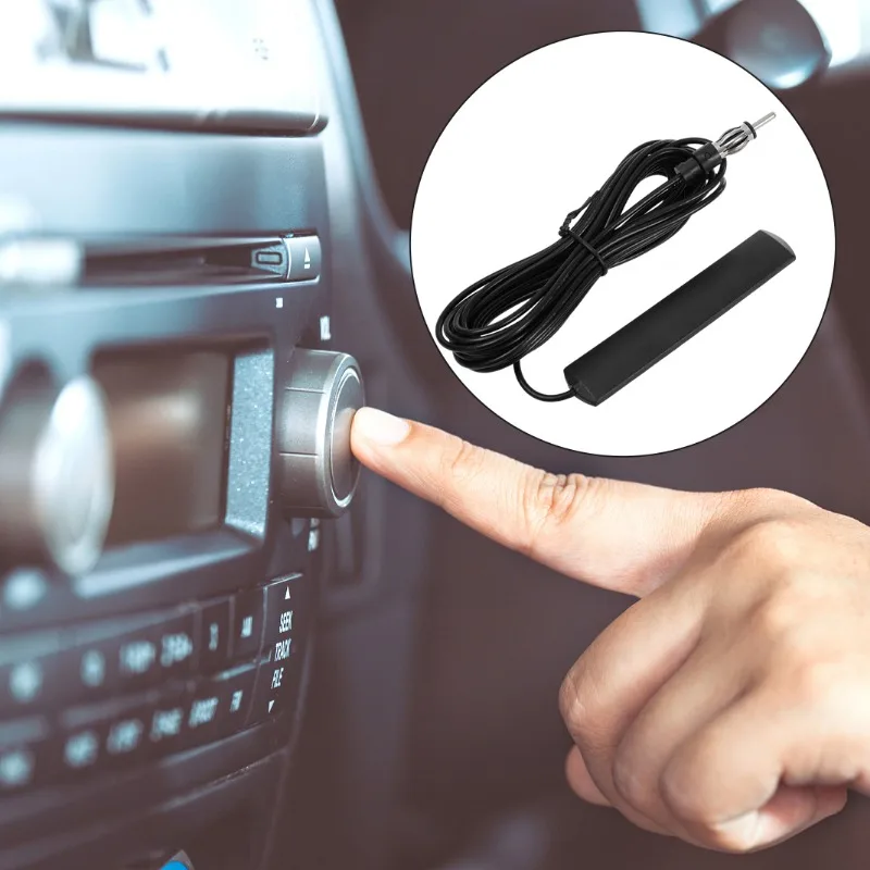 ユニバーサル車の電子ラジオアンテナ 5/3 メートル車の AM FM ラジオアンテナ信号アンプブースターアンテナブースター 12V