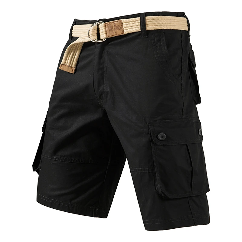 Carga joelho shorts masculino esportes casuais bermuda plus size algodão meia calças de golfe em linha reta correndo ginásio shorts calças