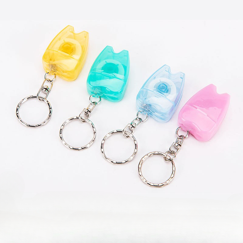 Hilo Dental portátil de 15M, llavero de diente de línea plana, hilo de limpieza con sabor a menta, herramienta de cuidado bucal, higiene bucal, salud, odontología