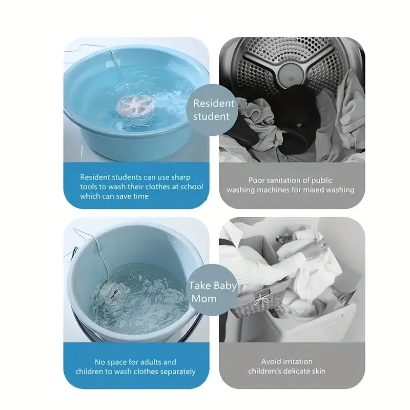 Lavadora Portátil Para Viajes De Negocios, Mini Lavadora Adecuada Para Calcetines, Ropa Interior, Elettrodomestici De Lavande
