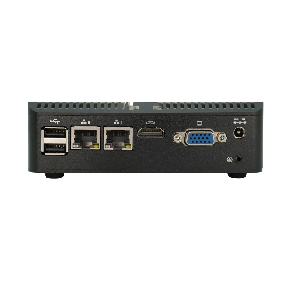 Mini PC industriale senza ventola j6412 j4125 12a generazione N100 N150 2 * LAN RS232 HD VGA Win10/11 Linux Ubuntu WIFI Computer desktop PC domestico