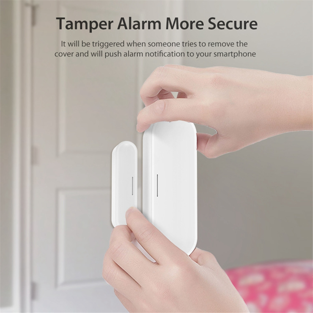 BABQ Tuya Matter Sensor de ventana de puerta de rosca alarma antirrobo Detector inalámbrico de hogar inteligente funciona con HomeKit Alexa Google Home