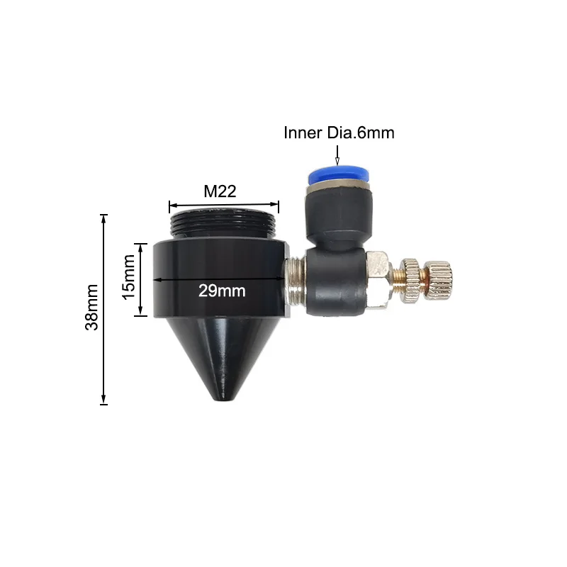 Air Nozzle Laser Output Lens Dia 20mm Focal Length 50.8 63.5 101mm for Laser Head CO2 Laser Engraving Cutting Machine Engraver