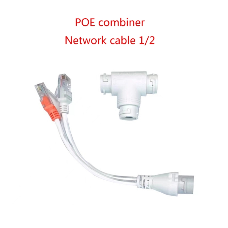 POE divisor para redes de monitoramento do sistema, 2 em 1, conector RJ45 para redes simples construir, transmissão superior